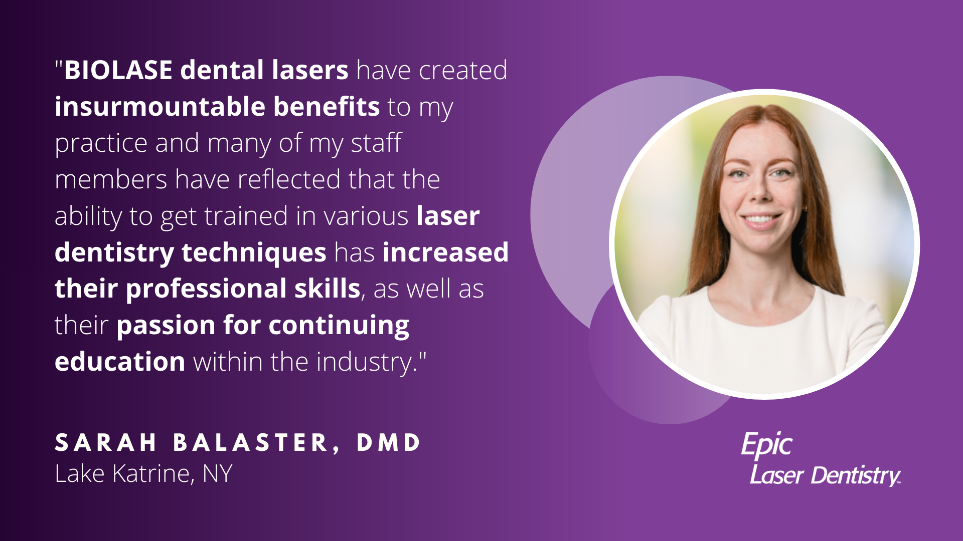 Epic Laser Dentistry - Dr. Sarah Balaster