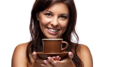 Girl With A Cup Of Coffee